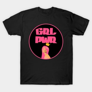 Grl Pwr pink hair Girl T-Shirt